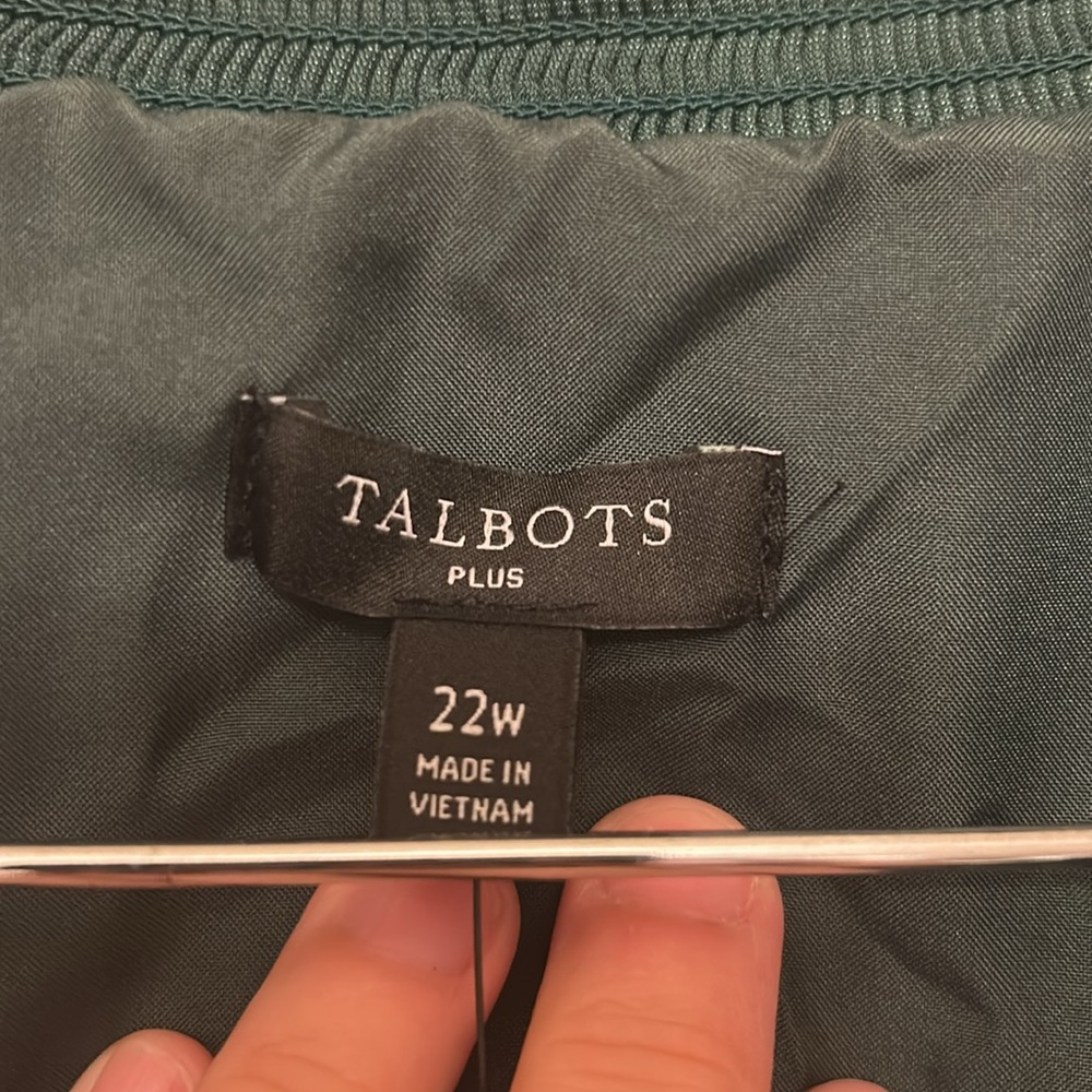 TALBOTS EFFORTLESS VELVET SMOCKED MIDI DRESS SIZE 22W - Picture 3 of 9